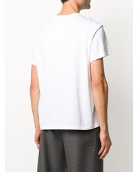 weißes T-Shirt mit einem Rundhalsausschnitt von Maison Margiela