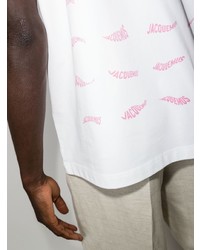 weißes T-Shirt mit einem Rundhalsausschnitt von Jacquemus
