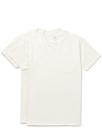 weißes T-Shirt mit einem Rundhalsausschnitt von Velva Sheen
