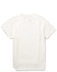 weißes T-Shirt mit einem Rundhalsausschnitt von Velva Sheen