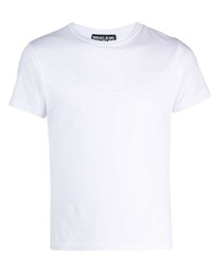 weißes T-Shirt mit einem Rundhalsausschnitt von VERSACE JEANS COUTURE