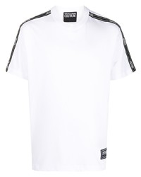 weißes T-Shirt mit einem Rundhalsausschnitt von VERSACE JEANS COUTURE
