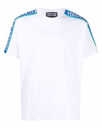 weißes T-Shirt mit einem Rundhalsausschnitt von VERSACE JEANS COUTURE