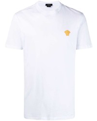 weißes T-Shirt mit einem Rundhalsausschnitt von Versace