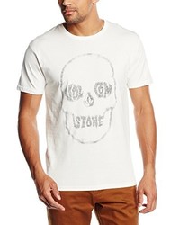 weißes T-Shirt mit einem Rundhalsausschnitt von Volcom