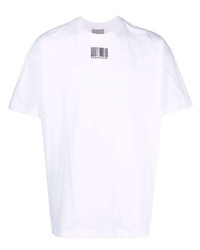 weißes T-Shirt mit einem Rundhalsausschnitt von VTMNTS