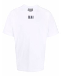 weißes T-Shirt mit einem Rundhalsausschnitt von VTMNTS