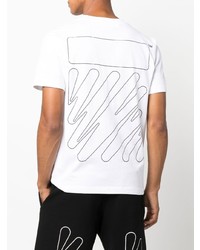 weißes T-Shirt mit einem Rundhalsausschnitt von Off-White