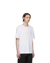 weißes T-Shirt mit einem Rundhalsausschnitt von Helmut Lang