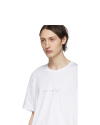 weißes T-Shirt mit einem Rundhalsausschnitt von Helmut Lang