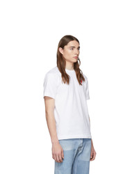 weißes T-Shirt mit einem Rundhalsausschnitt von Comme Des Garcons Play