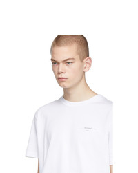 weißes T-Shirt mit einem Rundhalsausschnitt von Off-White