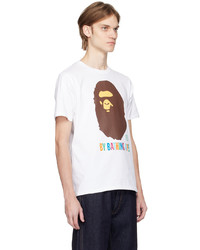 weißes T-Shirt mit einem Rundhalsausschnitt von BAPE