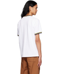 weißes T-Shirt mit einem Rundhalsausschnitt von Noah