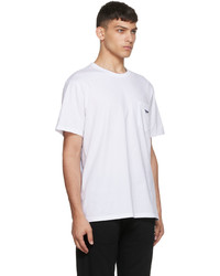 weißes T-Shirt mit einem Rundhalsausschnitt von MAISON KITSUNÉ