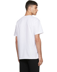 weißes T-Shirt mit einem Rundhalsausschnitt von MAISON KITSUNÉ