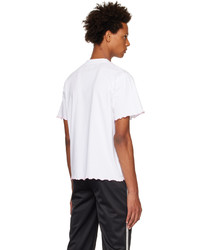 weißes T-Shirt mit einem Rundhalsausschnitt von PALMER