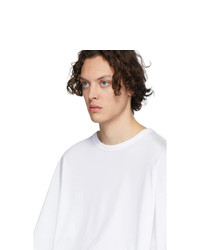 weißes T-Shirt mit einem Rundhalsausschnitt von Dries Van Noten