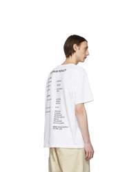 weißes T-Shirt mit einem Rundhalsausschnitt von Helmut Lang