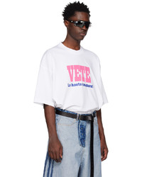 weißes T-Shirt mit einem Rundhalsausschnitt von Vetements