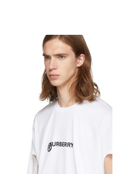 weißes T-Shirt mit einem Rundhalsausschnitt von Burberry