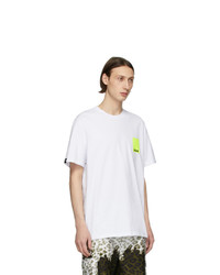 weißes T-Shirt mit einem Rundhalsausschnitt von MSGM