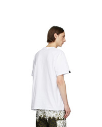 weißes T-Shirt mit einem Rundhalsausschnitt von MSGM