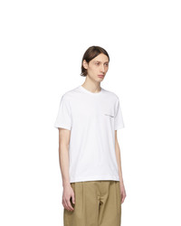 weißes T-Shirt mit einem Rundhalsausschnitt von Comme Des Garcons SHIRT