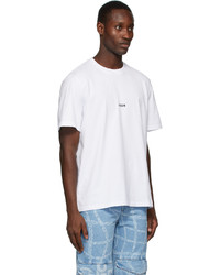 weißes T-Shirt mit einem Rundhalsausschnitt von MSGM