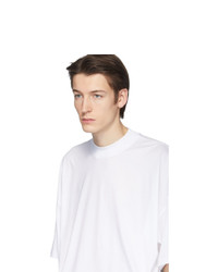 weißes T-Shirt mit einem Rundhalsausschnitt von Jil Sander