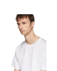 weißes T-Shirt mit einem Rundhalsausschnitt von Acne Studios