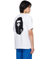 weißes T-Shirt mit einem Rundhalsausschnitt von BAPE