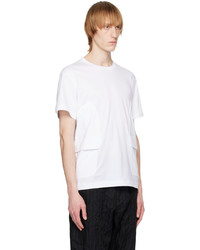 weißes T-Shirt mit einem Rundhalsausschnitt von Comme des Garcons Homme Deux