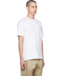 weißes T-Shirt mit einem Rundhalsausschnitt von Comme des Garcons Homme