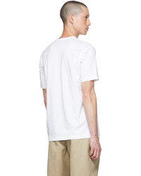 weißes T-Shirt mit einem Rundhalsausschnitt von Comme des Garcons Homme