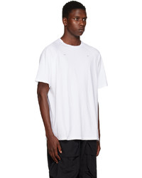 weißes T-Shirt mit einem Rundhalsausschnitt von Heliot Emil