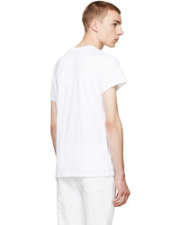 weißes T-Shirt mit einem Rundhalsausschnitt von Acne Studios