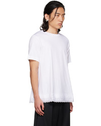 weißes T-Shirt mit einem Rundhalsausschnitt von Simone Rocha
