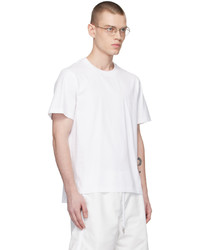 weißes T-Shirt mit einem Rundhalsausschnitt von Thom Browne