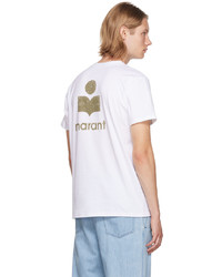 weißes T-Shirt mit einem Rundhalsausschnitt von Isabel Marant