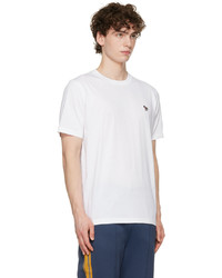 weißes T-Shirt mit einem Rundhalsausschnitt von Ps By Paul Smith