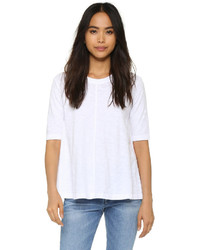 weißes T-Shirt mit einem Rundhalsausschnitt von Wilt