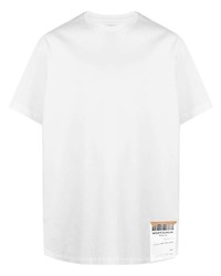 weißes T-Shirt mit einem Rundhalsausschnitt von Wooyoungmi