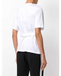weißes T-Shirt mit einem Rundhalsausschnitt von Proenza Schouler