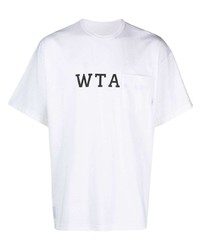 weißes T-Shirt mit einem Rundhalsausschnitt von WTAPS