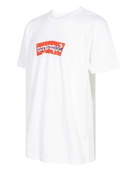 weißes T-Shirt mit einem Rundhalsausschnitt von Supreme