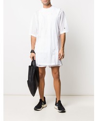 weißes T-Shirt mit einem Rundhalsausschnitt von Rick Owens X Champion