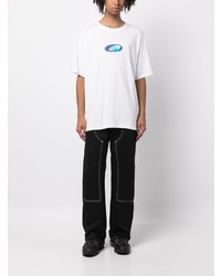 weißes T-Shirt mit einem Rundhalsausschnitt von Nike