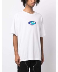 weißes T-Shirt mit einem Rundhalsausschnitt von Nike