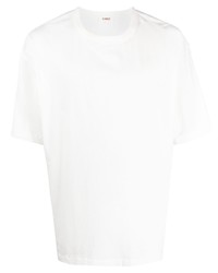 weißes T-Shirt mit einem Rundhalsausschnitt von YMC